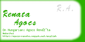 renata agocs business card